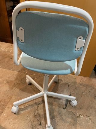 Silla Escritorio Infantil Blanca y Verde