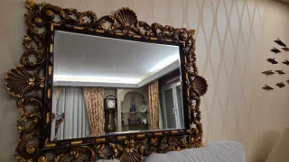 Espejo decorativo madera y dorado