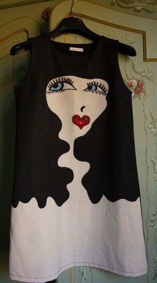 Abito scamiciato fantasia viso tg M