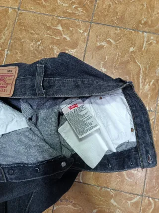 Vaqueros Levi's 501 Recto Negro mujer 00s