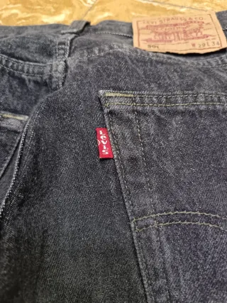 Vaqueros Levi's 501 Recto Negro mujer 00s