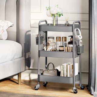 Carrito Metálico 3 Niveles Gris