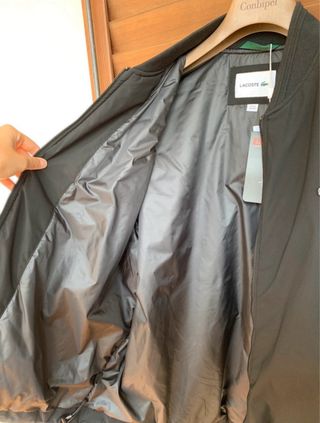 Bomber Lacoste Uomo Nero Trapuntato Elasticizzato