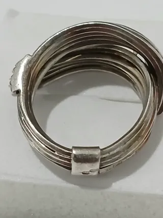 Anel Prata Portuguesa 925 Artesanal