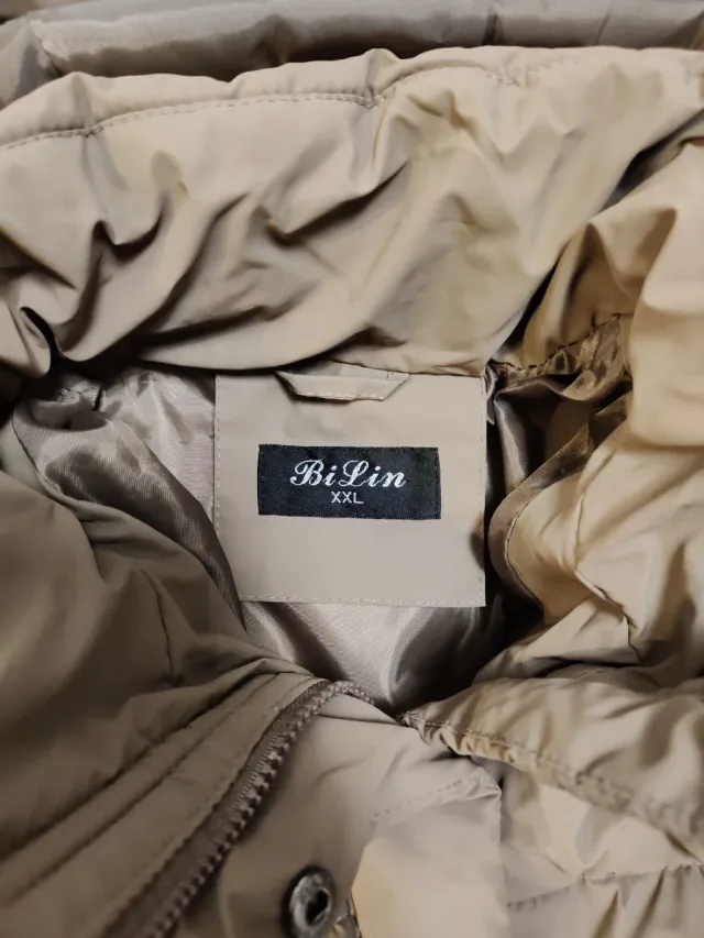 Cazadora corta acolchada mujer beige XXL