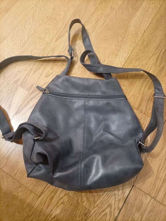 Mochila antirrobo azul-gris