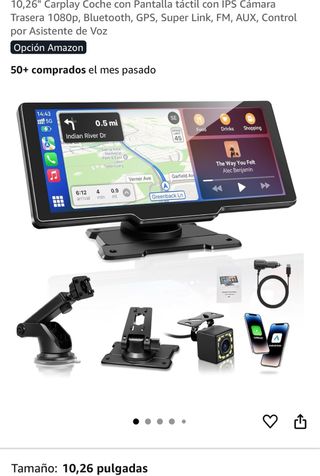 Pantalla Carplay 10.26 IPS con Cámara Trasera
