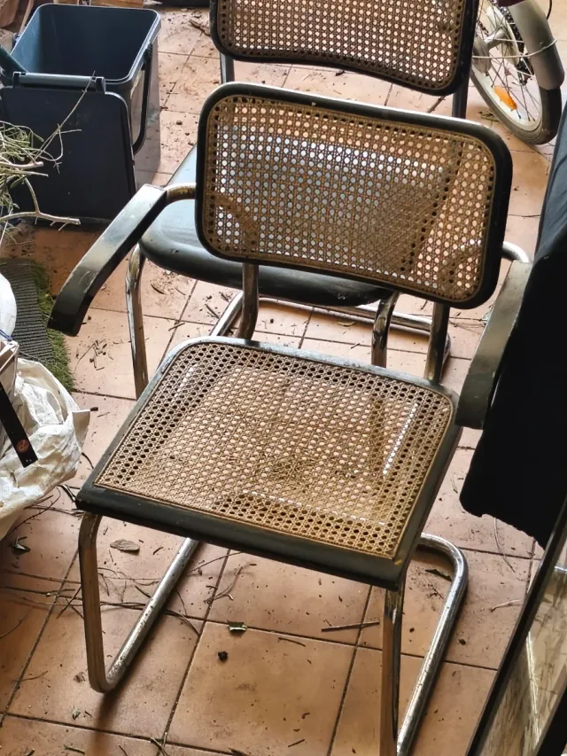 Sedie a rete fatte a mano