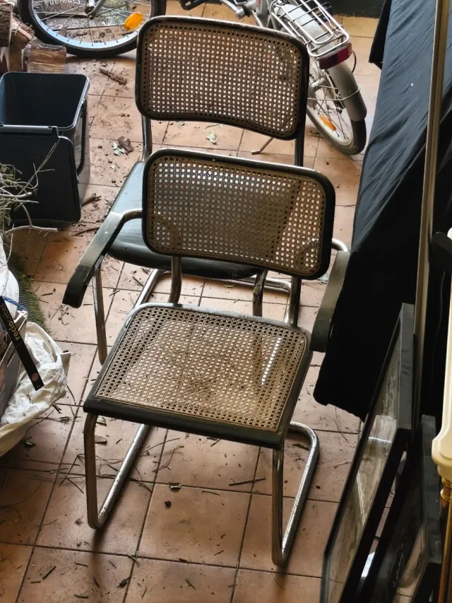 Sedie a rete fatte a mano