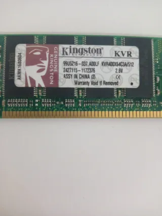 Tarjetas Memoria RAM Kingston 512 MB y 1Gb