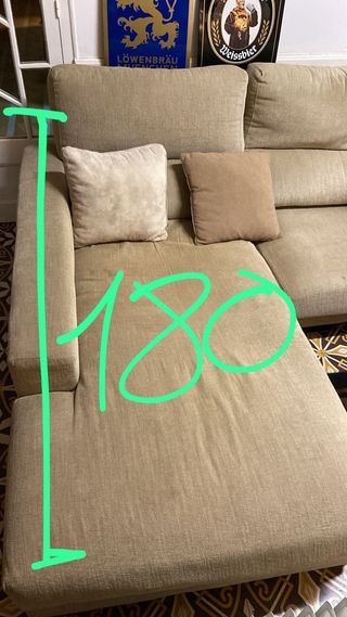Sofá modular beige 3 metros
