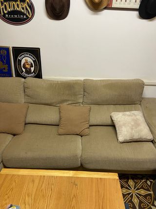 Sofá modular beige 3 metros