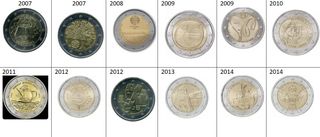 92 Monedas 2 Euros SC Alemania-Portugal Variado