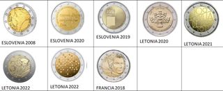 92 Monedas 2 Euros SC Alemania-Portugal Variado