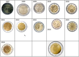 Monedas 2 Euros SC Variado