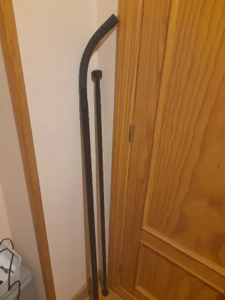 Doble Barra Cortina Metal Negra