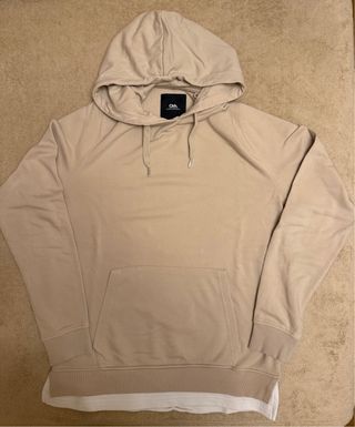 Sudadera chico con capucha beige