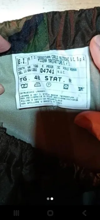 Pantaloni antipioggia Esercito Italiano 2003