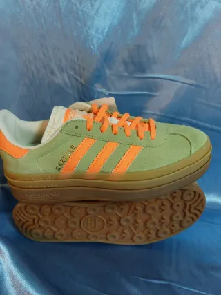 Adidas Gazelle Bold Verde Arancia