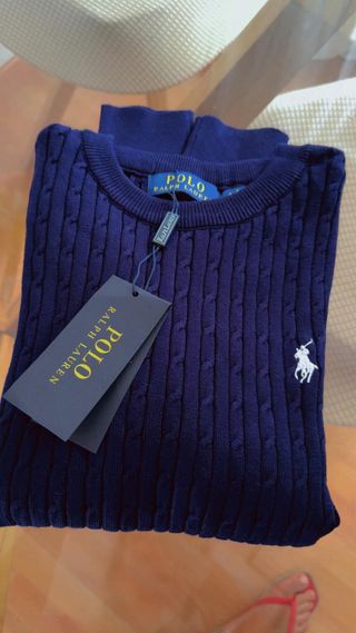 Jersey Polo Ralph Lauren Azul Cable Knit