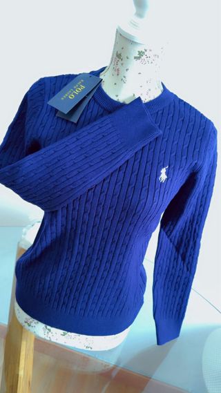 Jersey Polo Ralph Lauren Azul Cable Knit