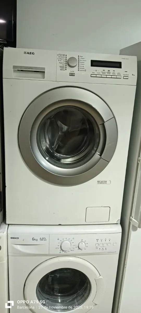 Lavadora Carga Frontal AEG 8 KG ENERGÍA A+++