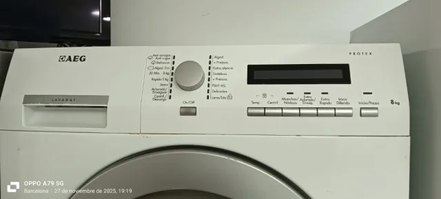 Lavadora Carga Frontal AEG 8 KG ENERGÍA A+++
