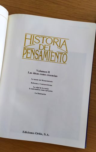 HISTORIA DEL PENSAMIENTO (4 TOMOS)