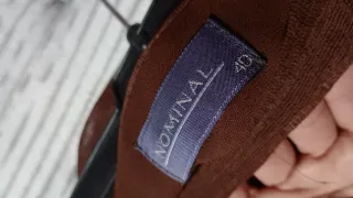 Conjunto Falda y camisa, marrón elegante talla 40.