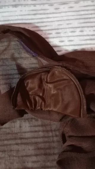 Conjunto Falda y camisa, marrón elegante talla 40.