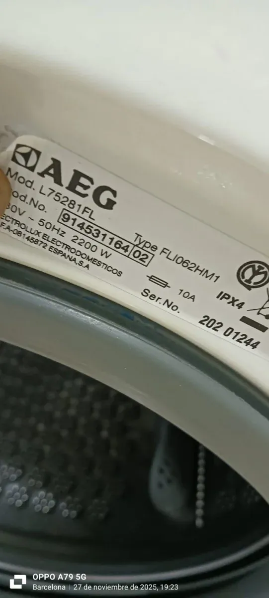 Lavadora AEG Carga Frontal 8kg A+++