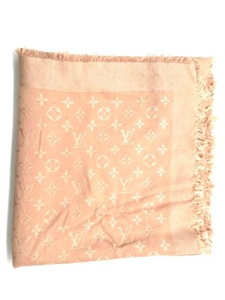 Foulard Louis Vuitton Monogram Rosa Beige