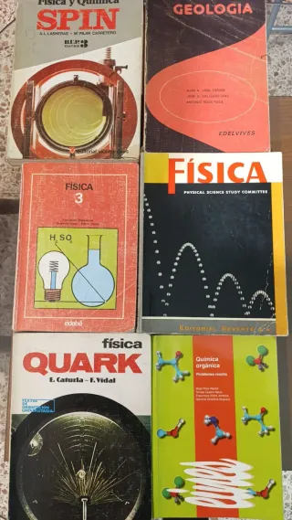 Lote 6 Libros Física y Química