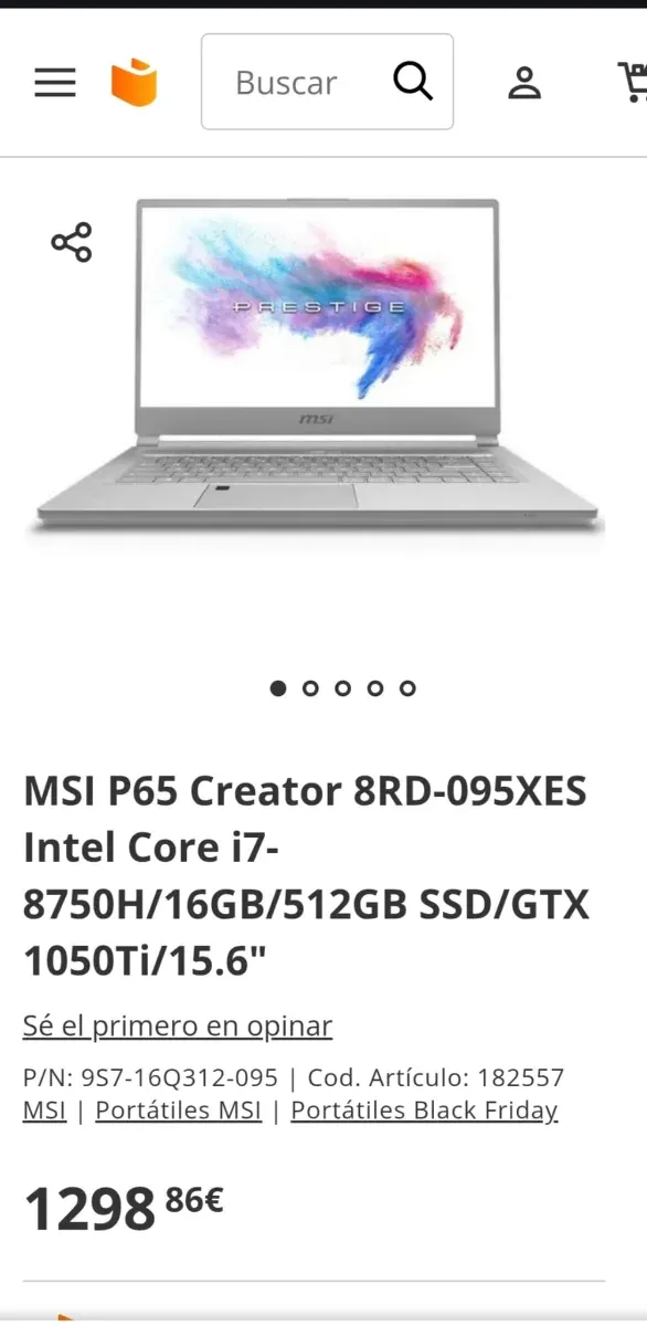 Portátil MSI P65 Creator 8RD Prestige