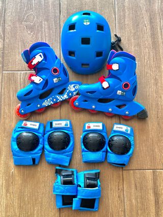 Pack Patines Niño Oxelo + Casco y Proteccion