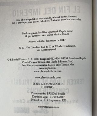 Star Wars Consecuencias El fin del Imperio (nov...