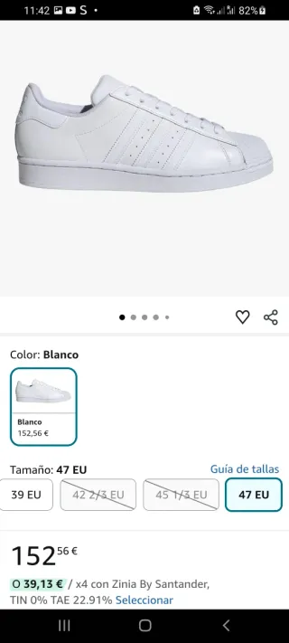 Zapatillas Adidas Superstar II Talla 47