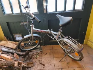 Bicicleta pieghevole argento