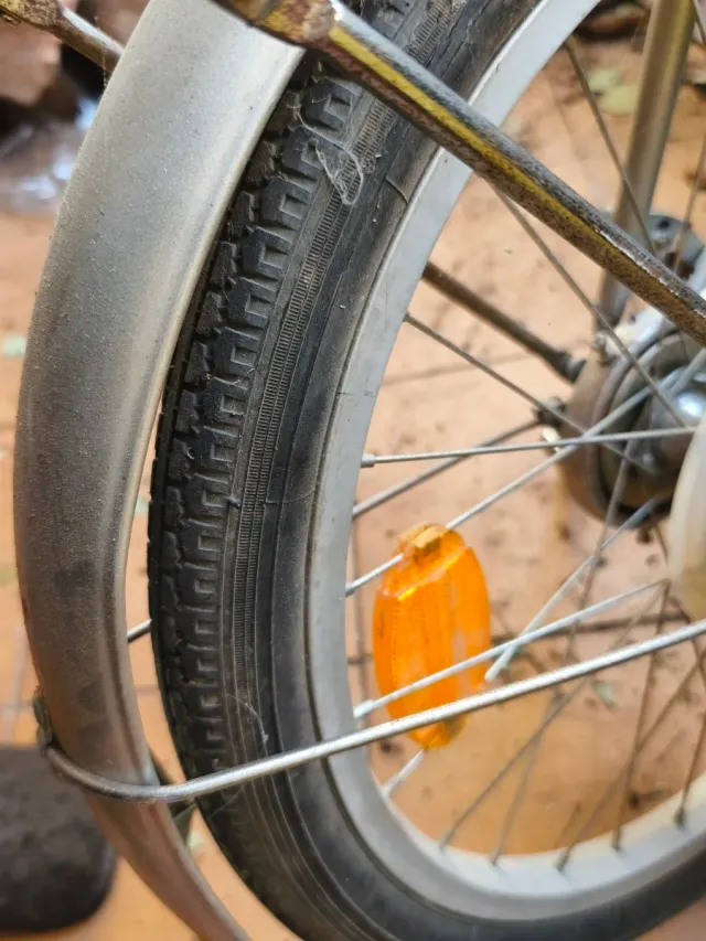 Bicicleta pieghevole argento