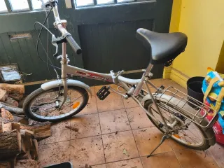 Bicicleta pieghevole argento
