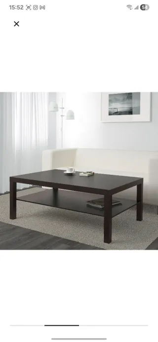 Mesa de centro Lack IKEA negro-marrón