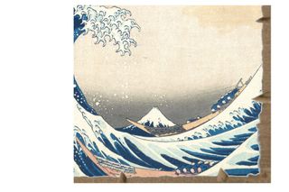 Hokusai La gande onda Stampa su MDF Misura 30x45