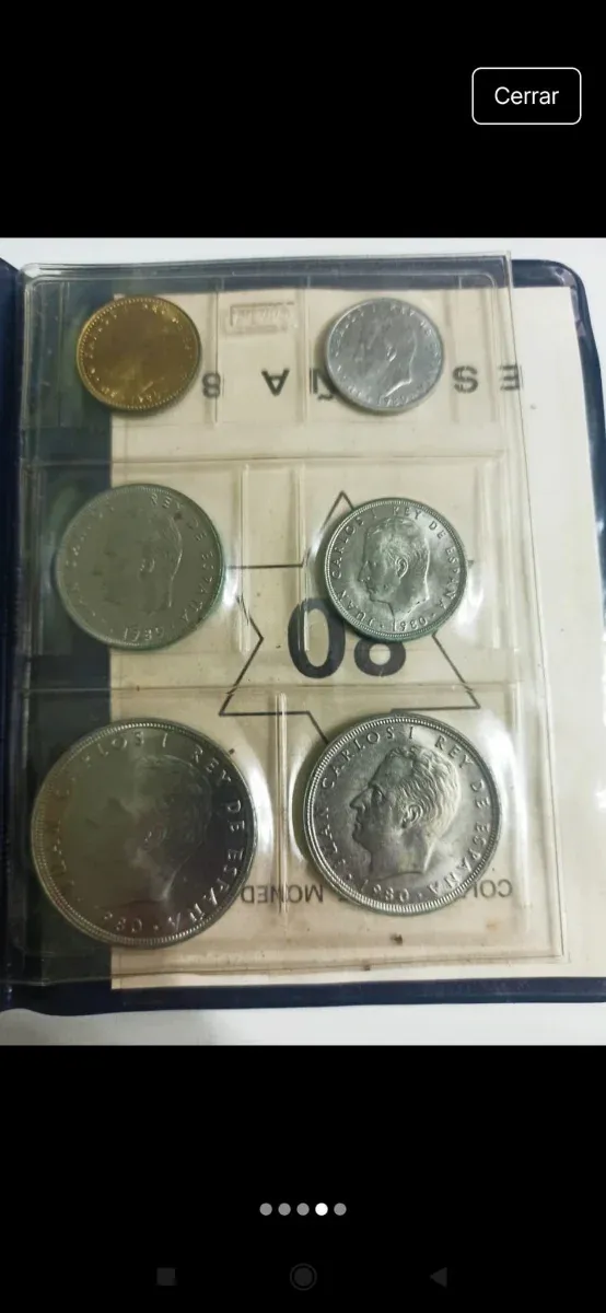 Cartera 6 monedas Juan Carlos I 1980*8