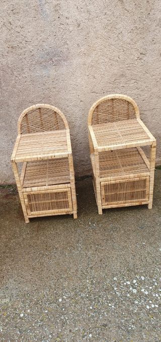 Comodini in vimini (2 unità)