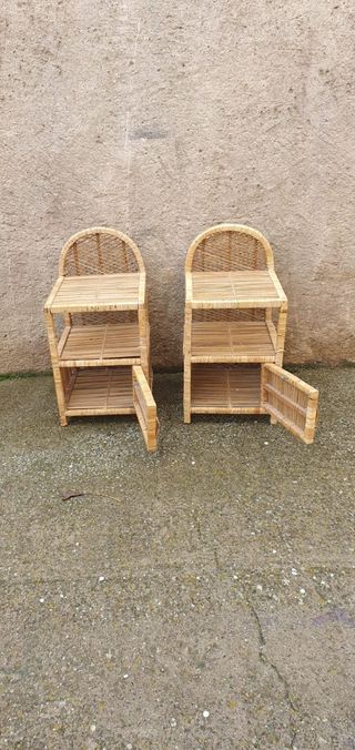 Comodini in vimini (2 unità)