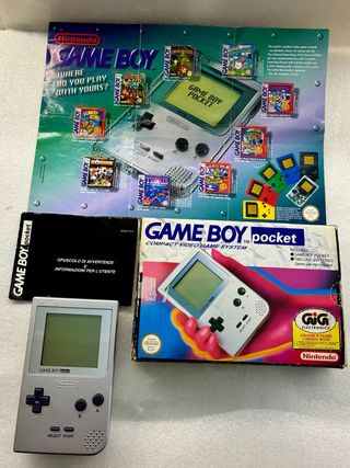 Nintendo Game Boy Pocket Silver Prima Edizione ita