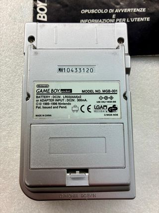 Nintendo Game Boy Pocket Silver Prima Edizione ita