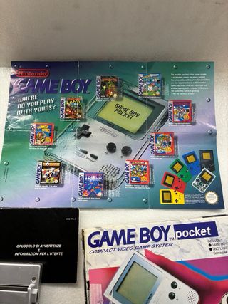 Nintendo Game Boy Pocket Silver Prima Edizione ita