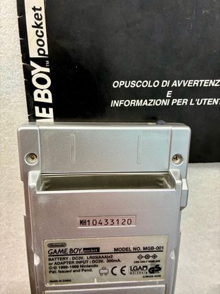 Nintendo Game Boy Pocket Silver Prima Edizione ita