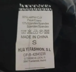 Leggings de cuero elásticos negros